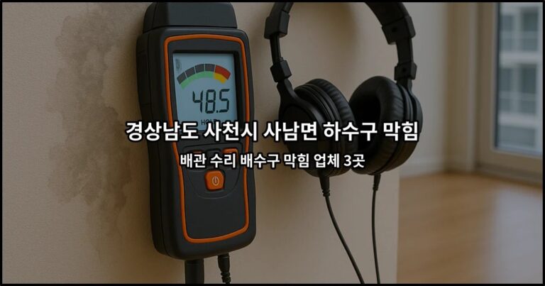 경상남도 사천시 사남면 하수구 막힘 배관 수리 배수구 막힘 업체 3곳