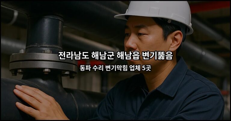 전라남도 해남군 해남읍 변기뚫음 동파 수리 변기막힘 업체 5곳
