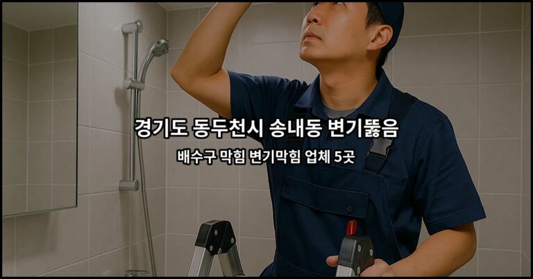 경기도 동두천시 송내동 변기뚫음 배수구 막힘 변기막힘 업체 5곳