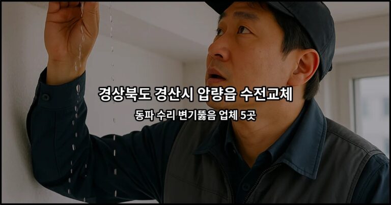 경상북도 경산시 압량읍 수전교체 동파 수리 변기뚫음 업체 5곳