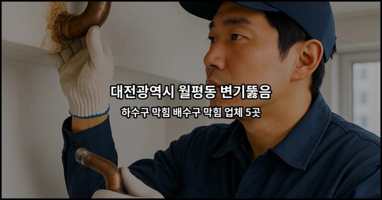 대전광역시 월평동 변기뚫음 하수구 막힘 배수구 막힘 업체 5곳